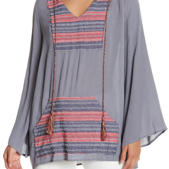 Boho Inspired Gauze Tunic top - Picture 3 of 4
